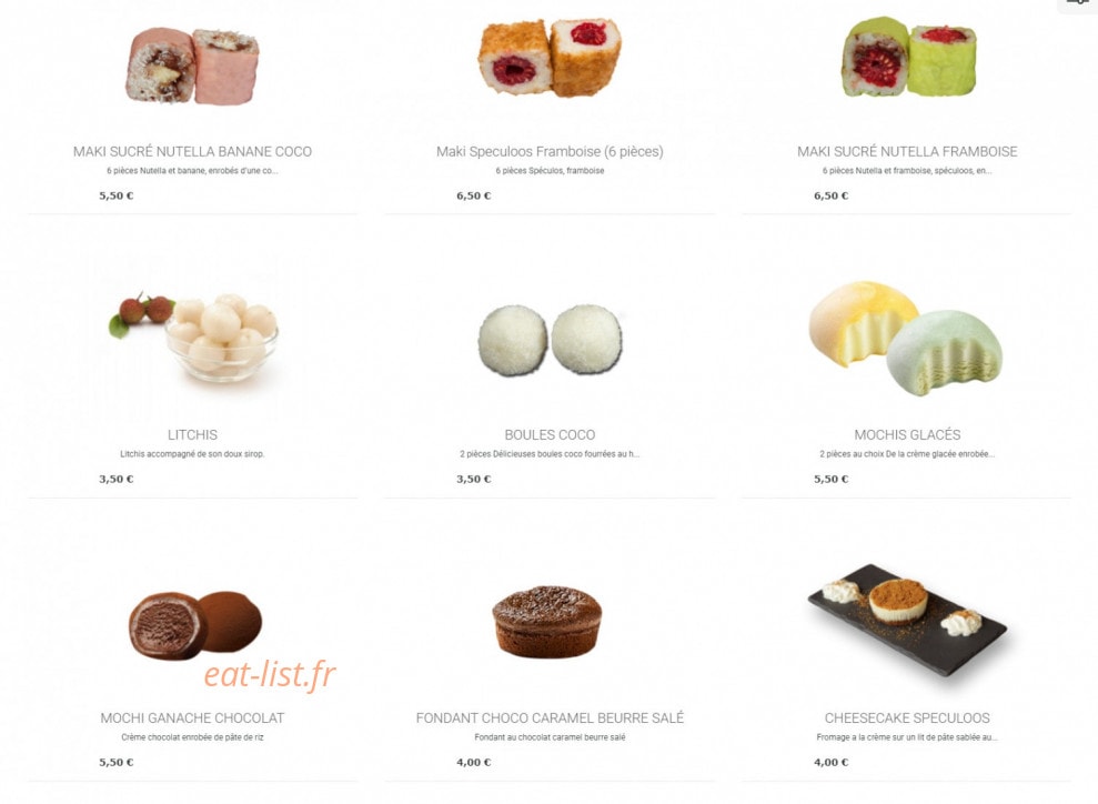 Sushi's — carte page 20