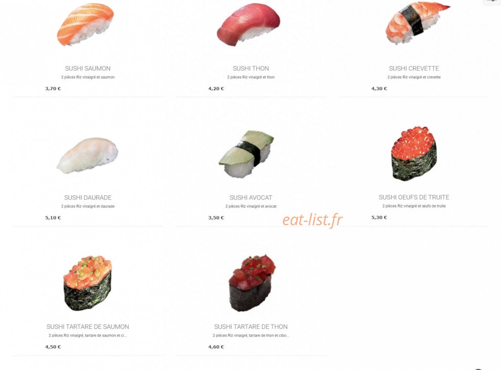 Sushi's — carte page 9