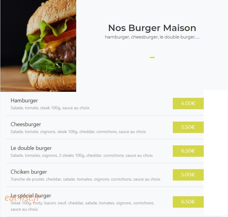 Tacos Delices — carte page 3