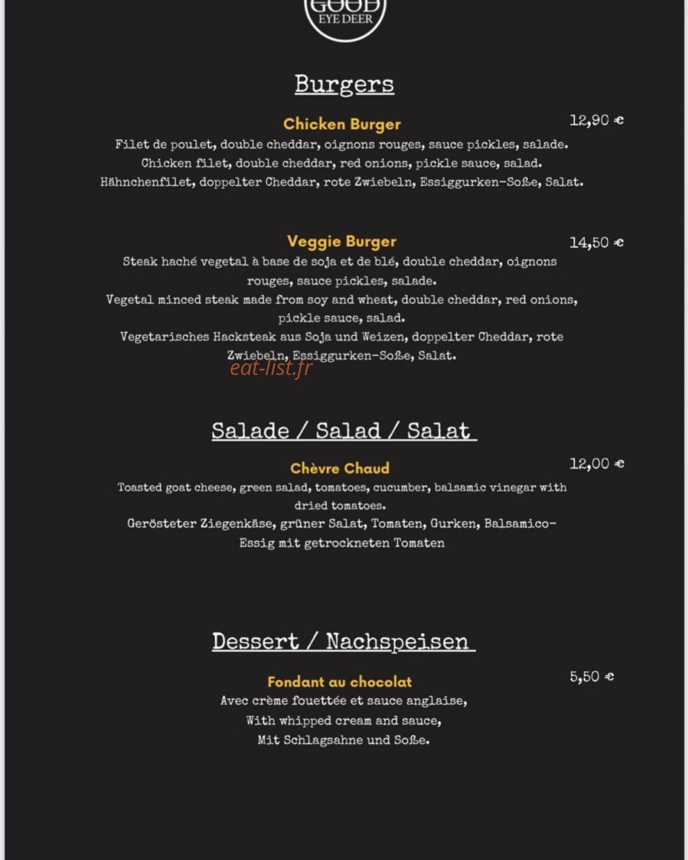 The Good Eye Deer — carte page 1