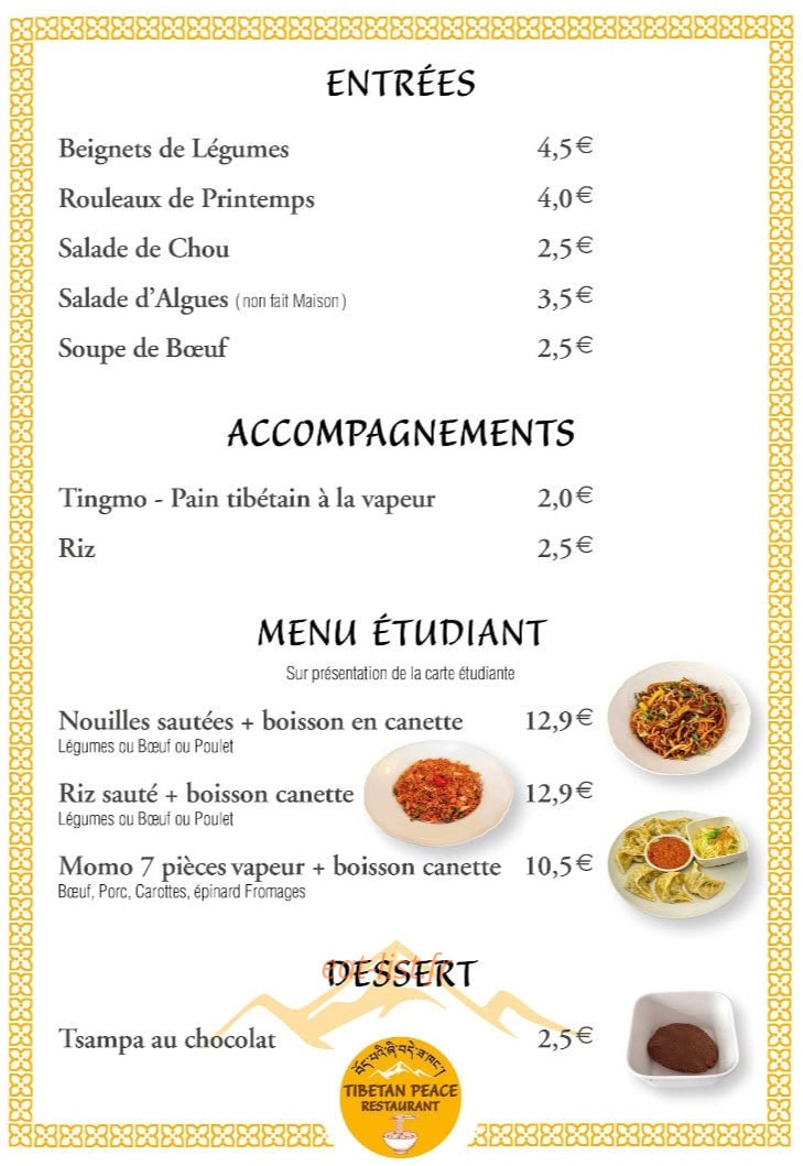 Tibetan Peace — carte page 1