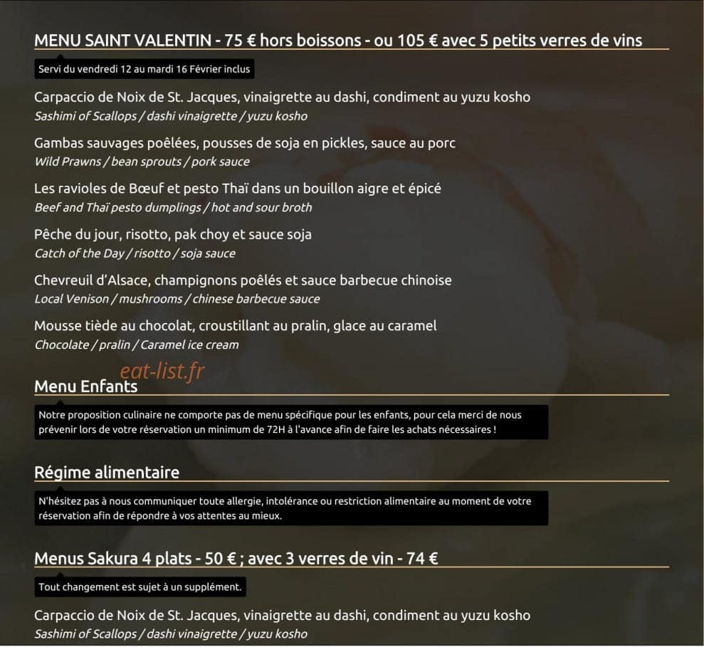 Umami — carte page 2