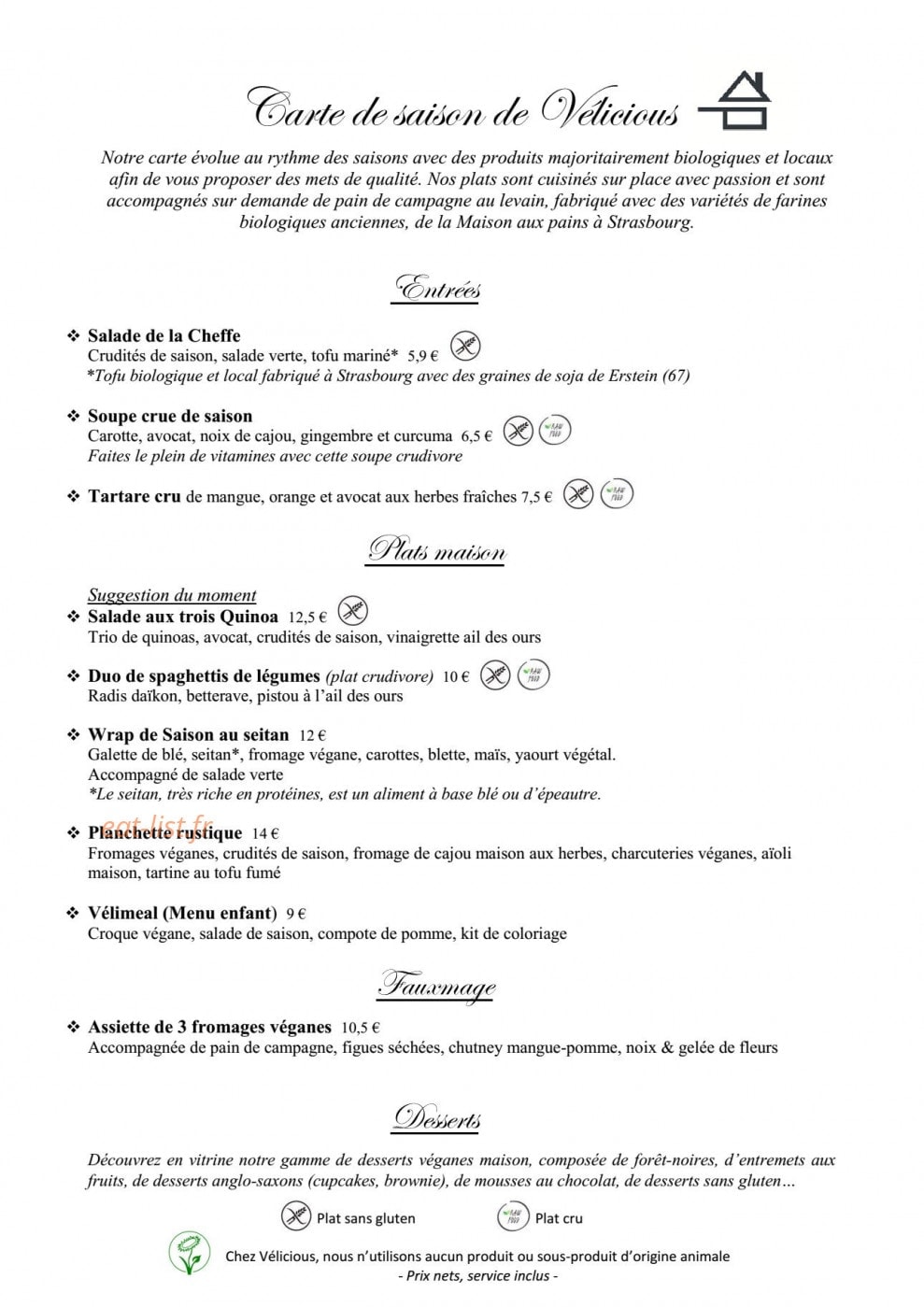 Vélicious — carte page 1