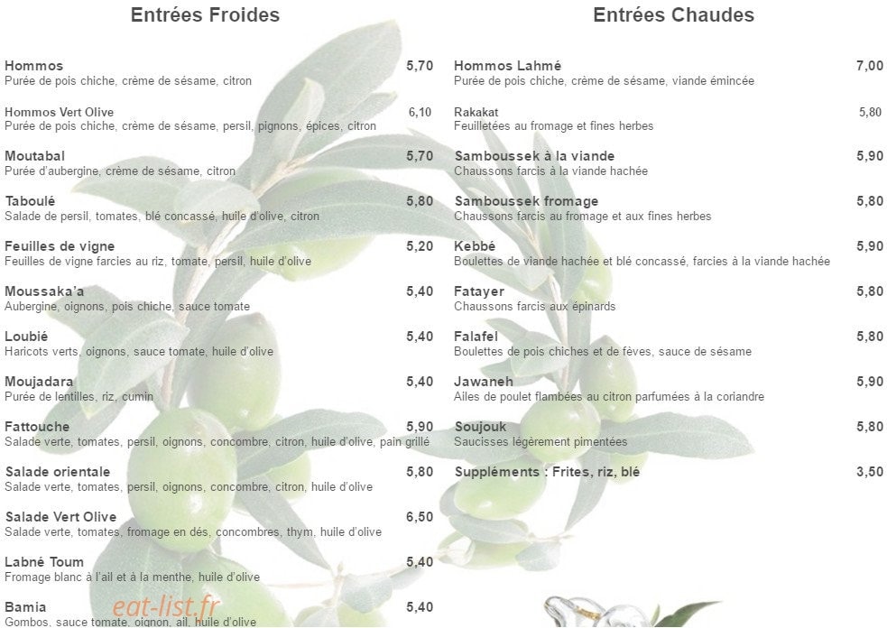 Vert Olive — carte page 1