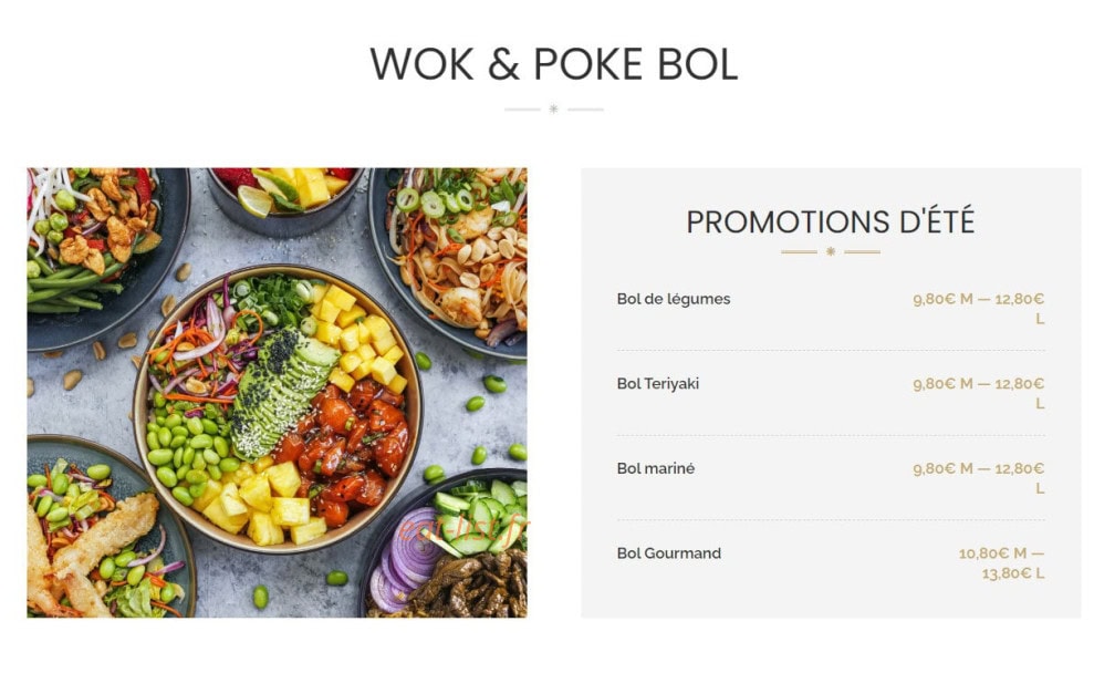 Wok & Poke Bowl — carte page 2