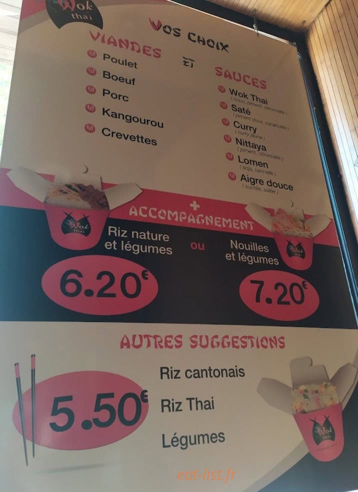 Wok Thai — carte page 1