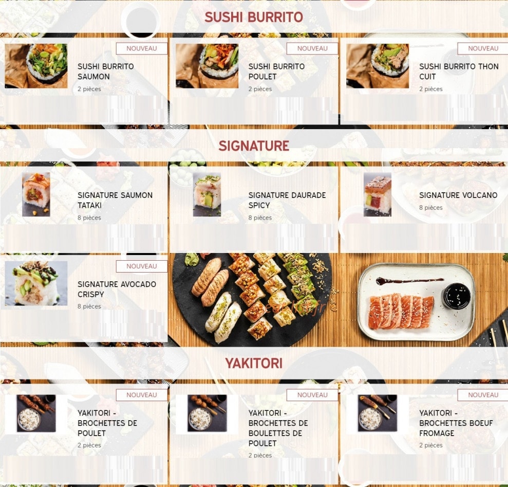 Yapan Sushi — carte page 3