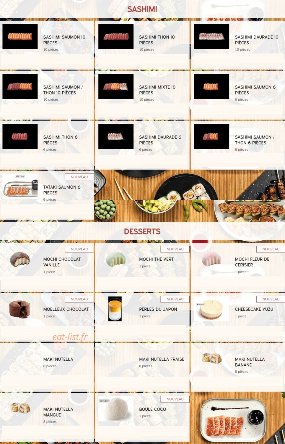 Yapan Sushi — carte page 10