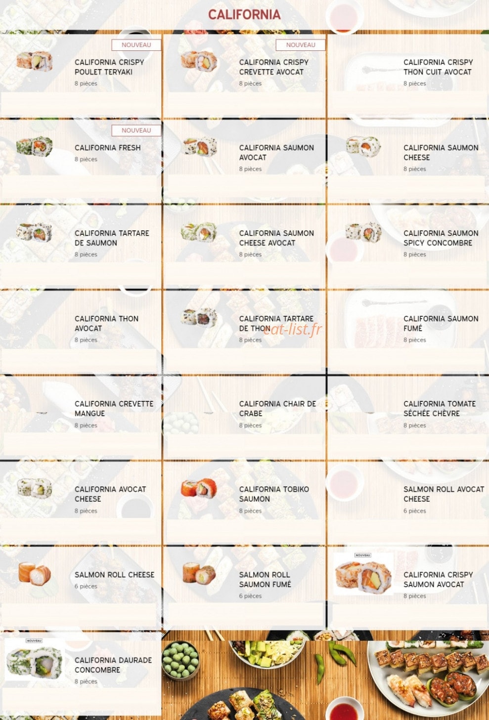 Yapan Sushi — carte page 5