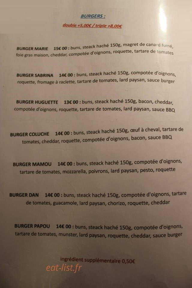 Au Tilleul — carte page 6