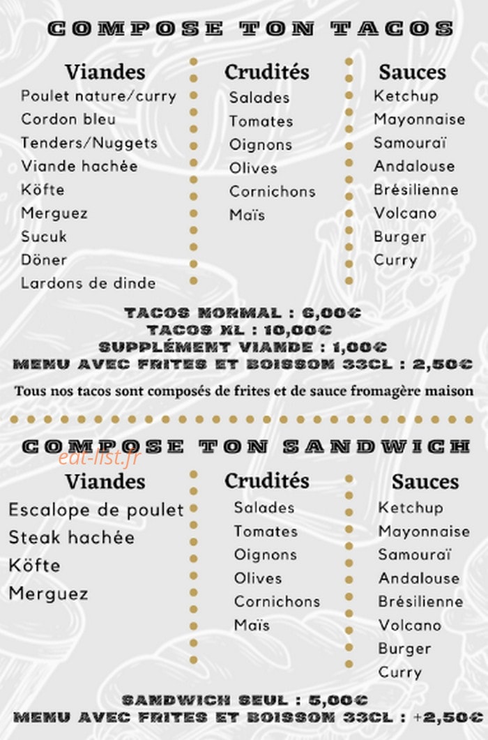 Daily Food — carte page 2