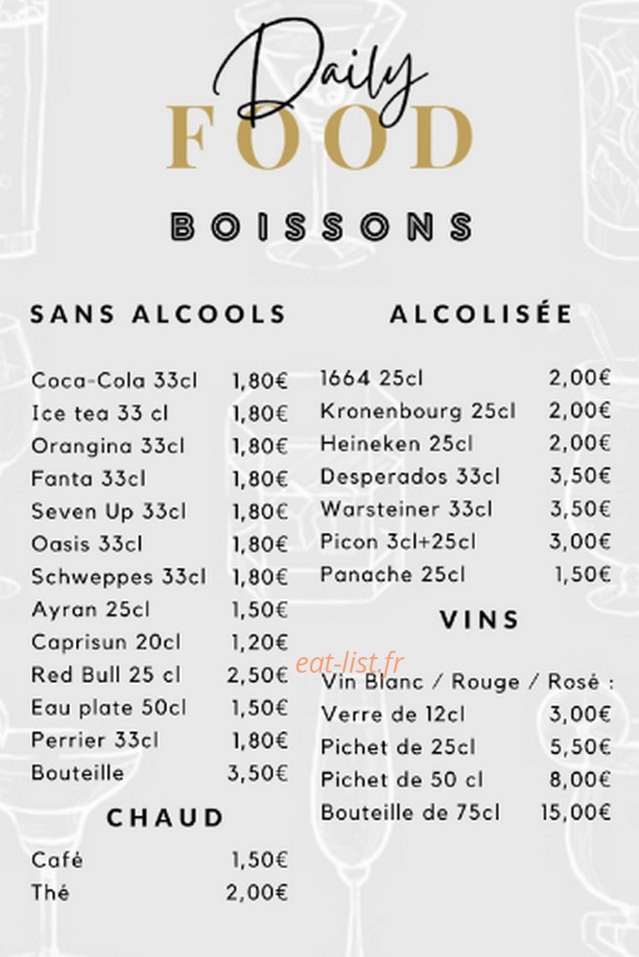 Daily Food — carte page 4