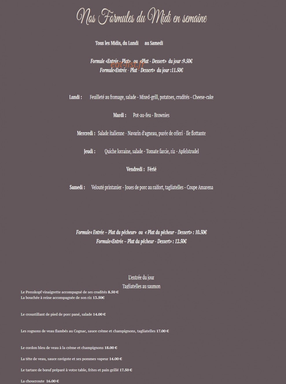 Le Bristol — carte page 1