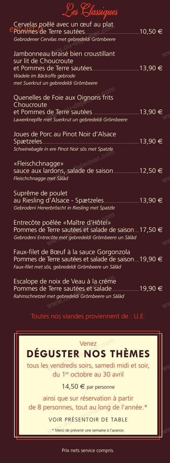 Restaurant Winstub Buerestuebel Zuem — carte page 4