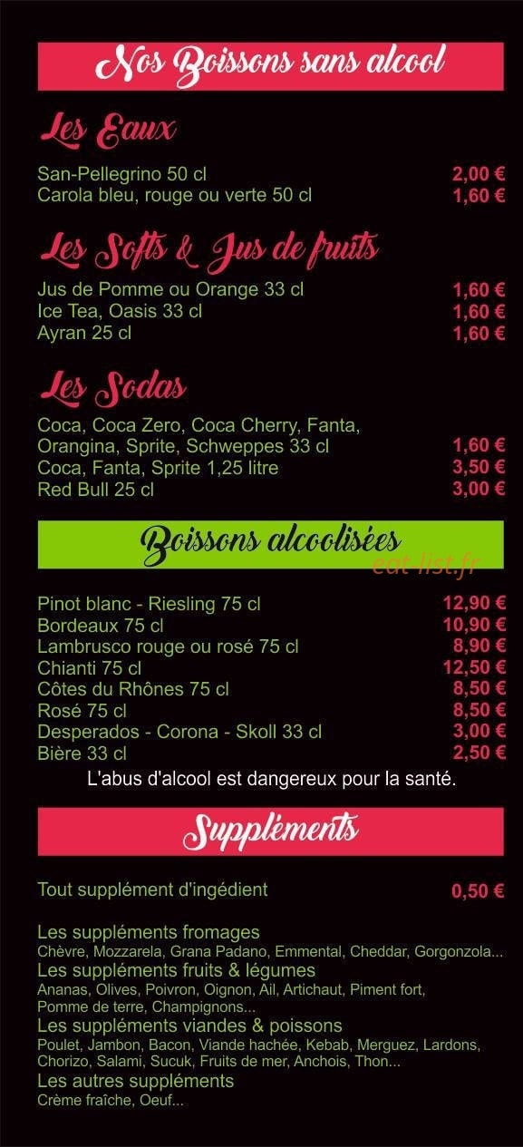 Pizza O'délices — carte page 5
