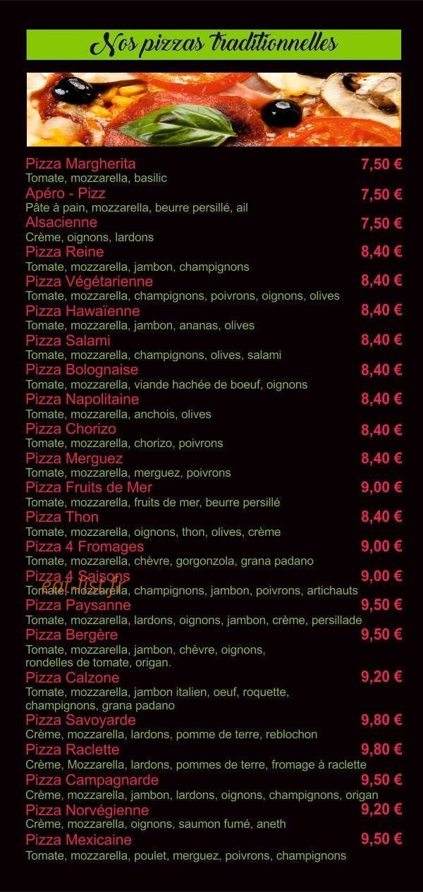 Pizza O'délices À Reichshoffen - Menu Et Photos