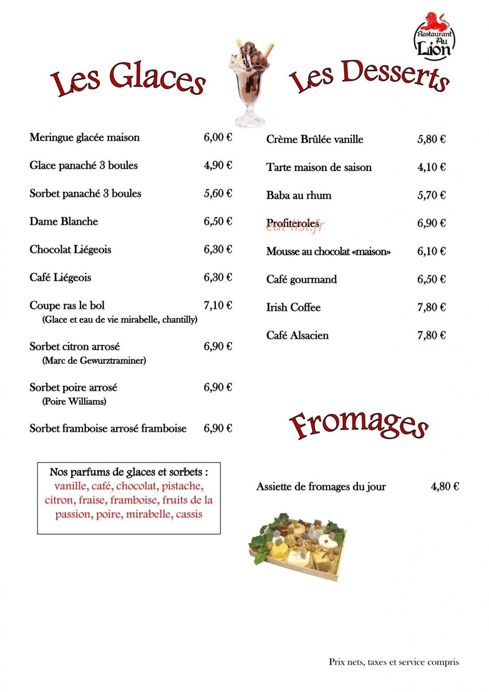 Au Lion — carte page 6