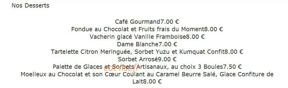 Hôtel Restaurant Au Boeuf — carte page 4