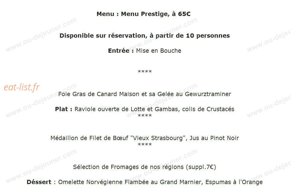 Hôtel Restaurant Au Boeuf — carte page 8