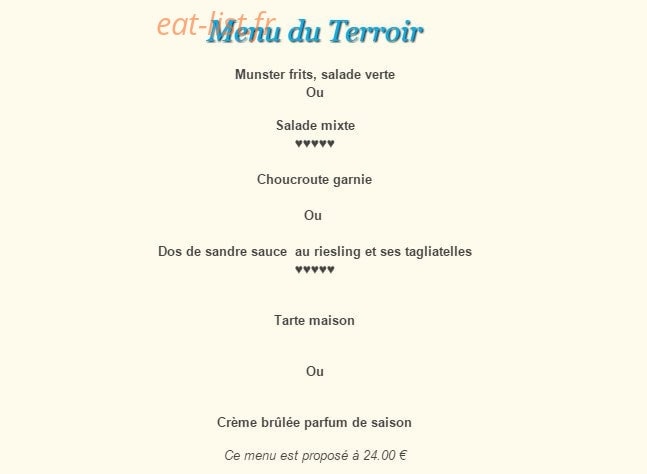 Au Cygne — carte page 7