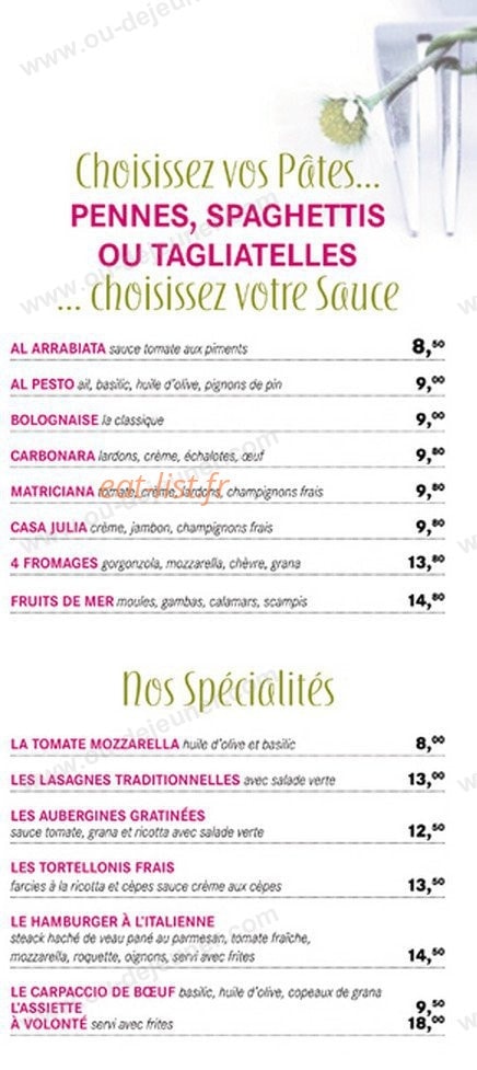 Casa Julia — carte page 1