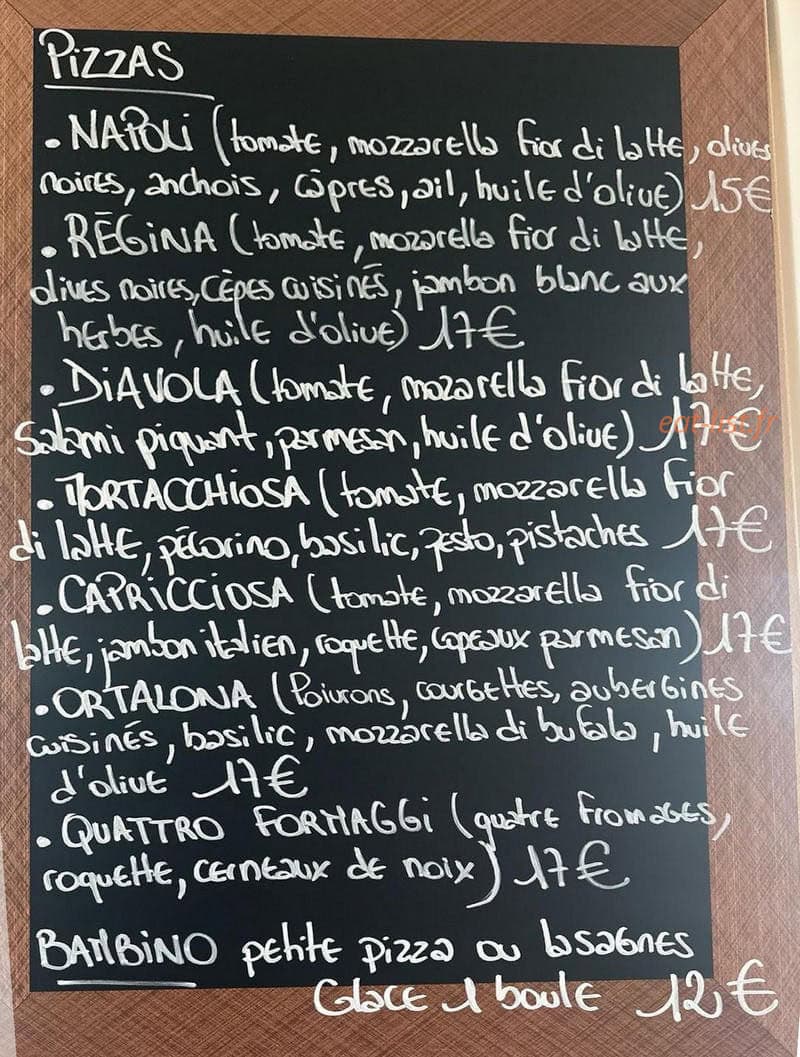 Trattoria del Amore — carte page 1