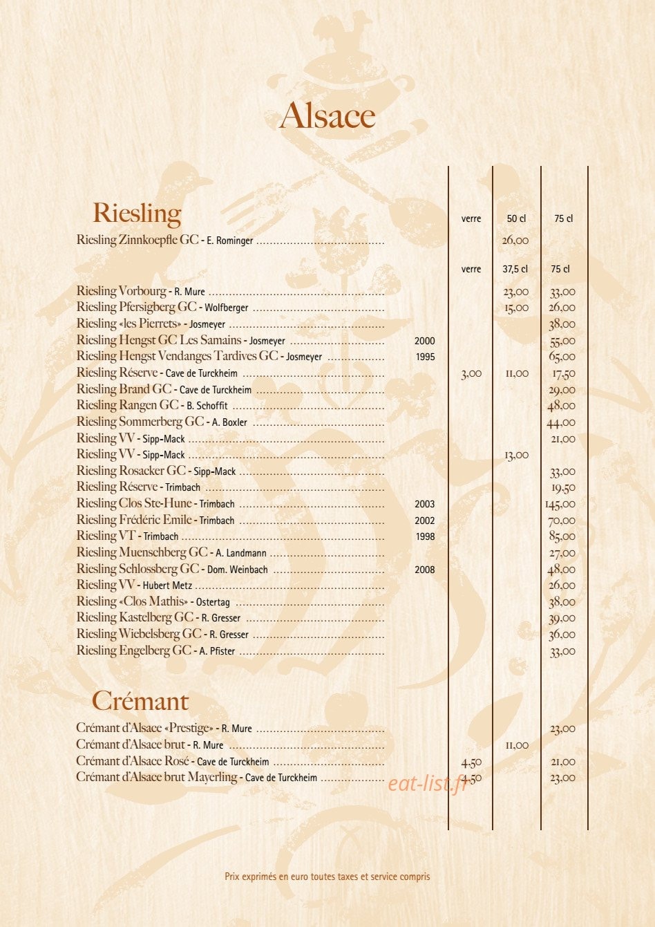 Auberge du Moulin — carte page 13