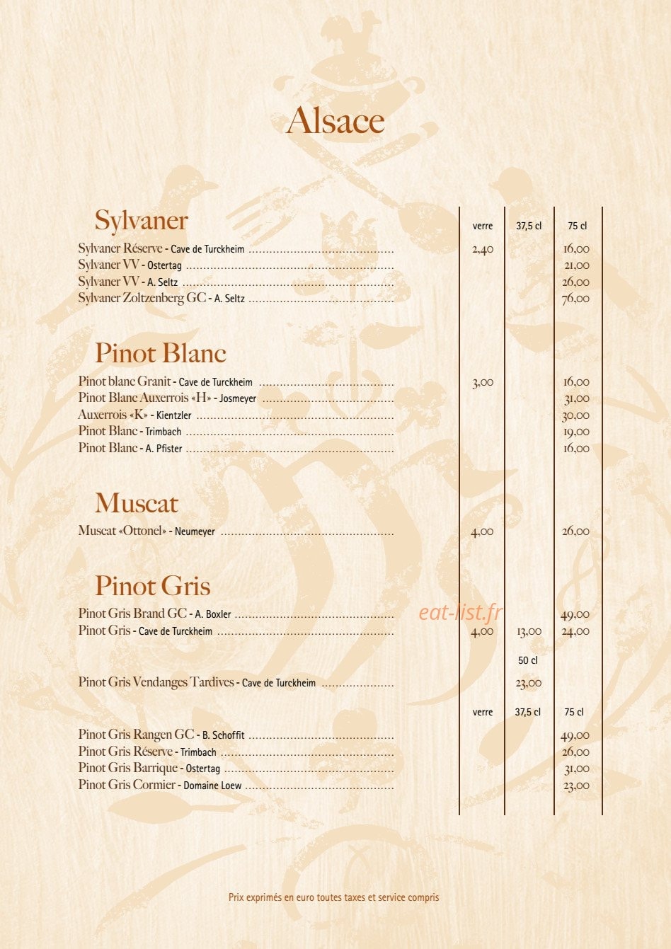 Auberge du Moulin — carte page 12