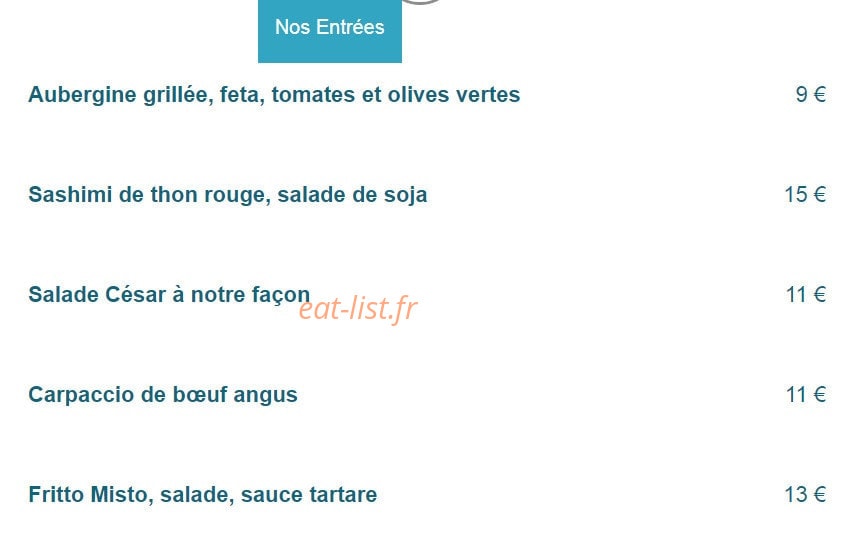 L’Escale — carte page 1