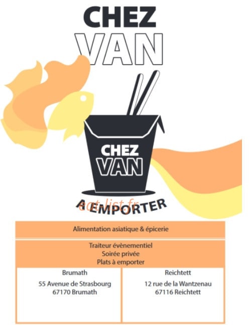 Chez Van — carte page 1