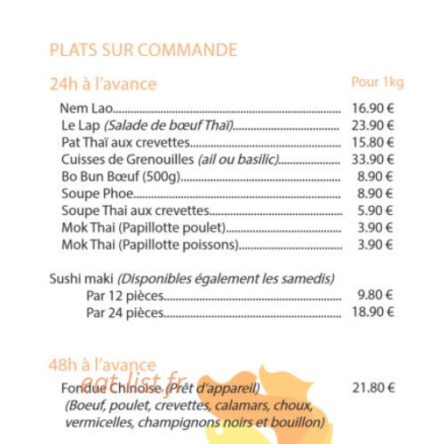 Chez Van — carte page 3