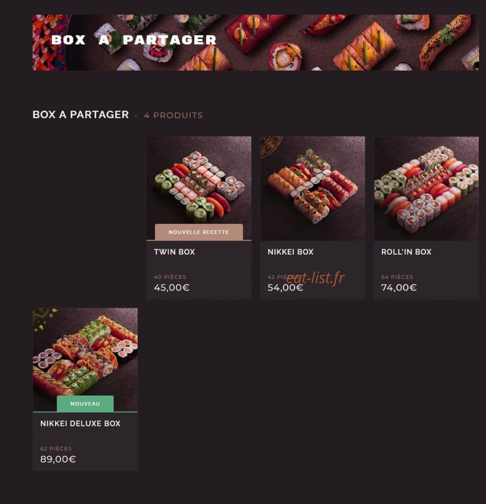 Côté Sushi — carte page 5
