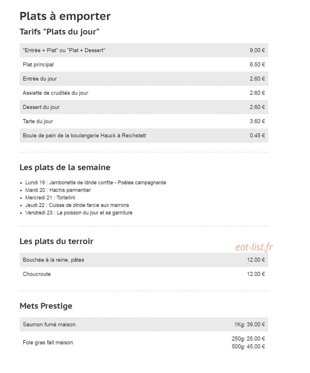 Hôtel Restaurant de Paris — carte page 3