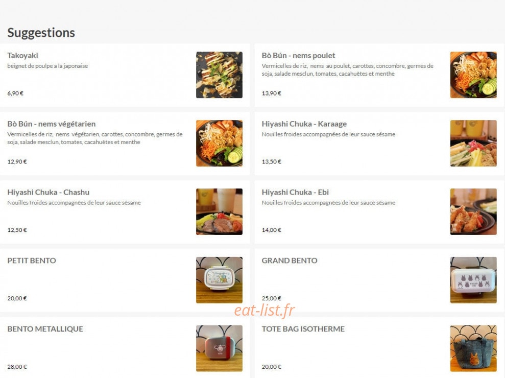Ramen Shop — carte page 2