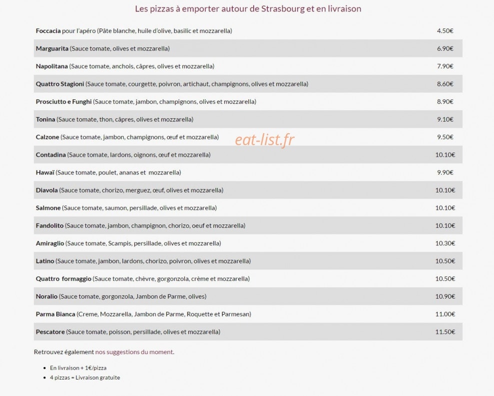 Les Pizzas Du Moulin — carte page 2