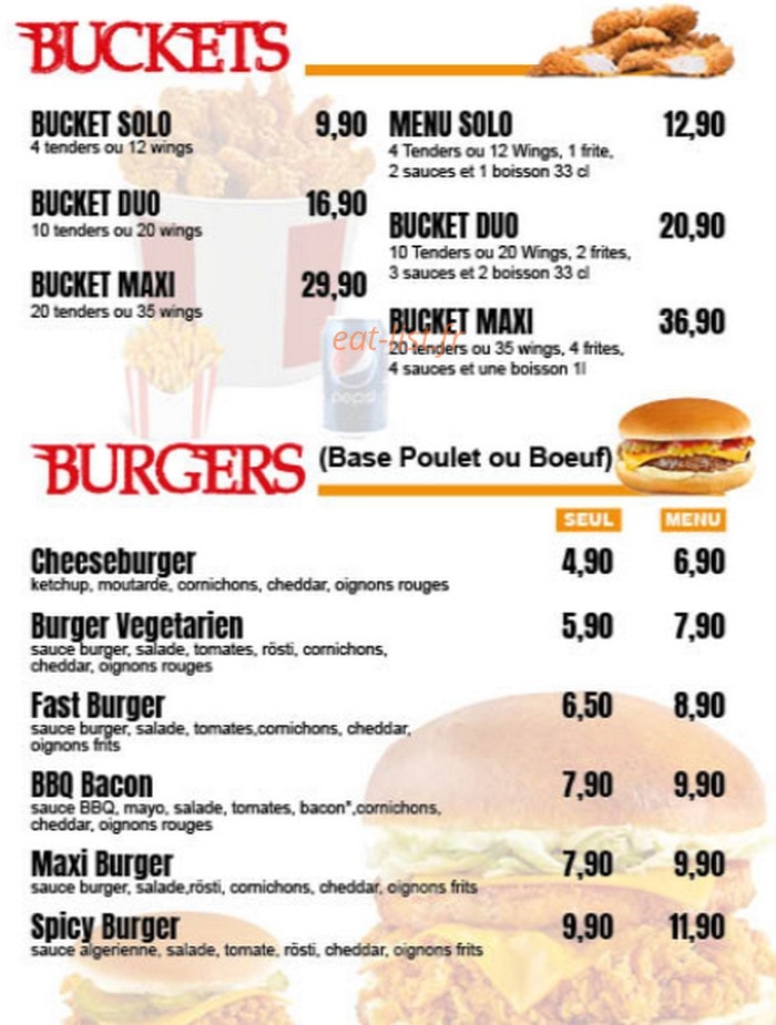 Fast Chicken — carte page 3