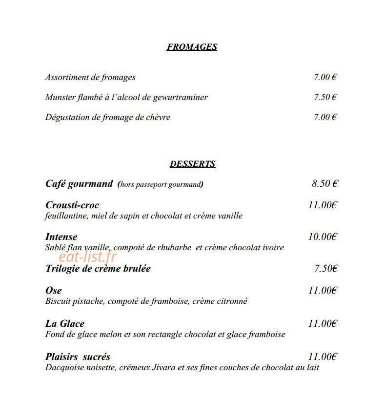 Auberge de la Bruche — carte page 4