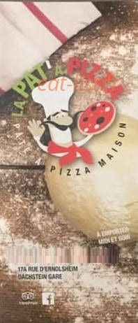La Pat' à Pizza — carte page 1