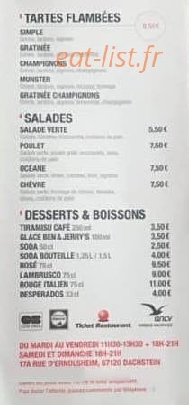 La Pat' à Pizza — carte page 5