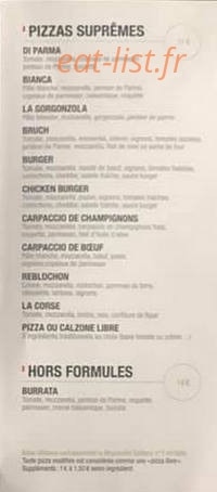 La Pat' à Pizza — carte page 4