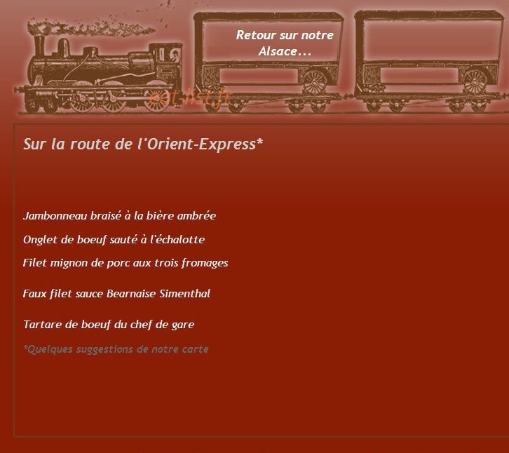 Restaurant de la Gare — carte page 4