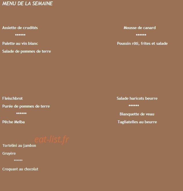 Restaurant de la Gare — carte page 5