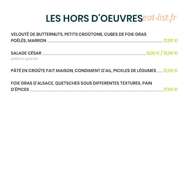 Chez Claude — carte page 1