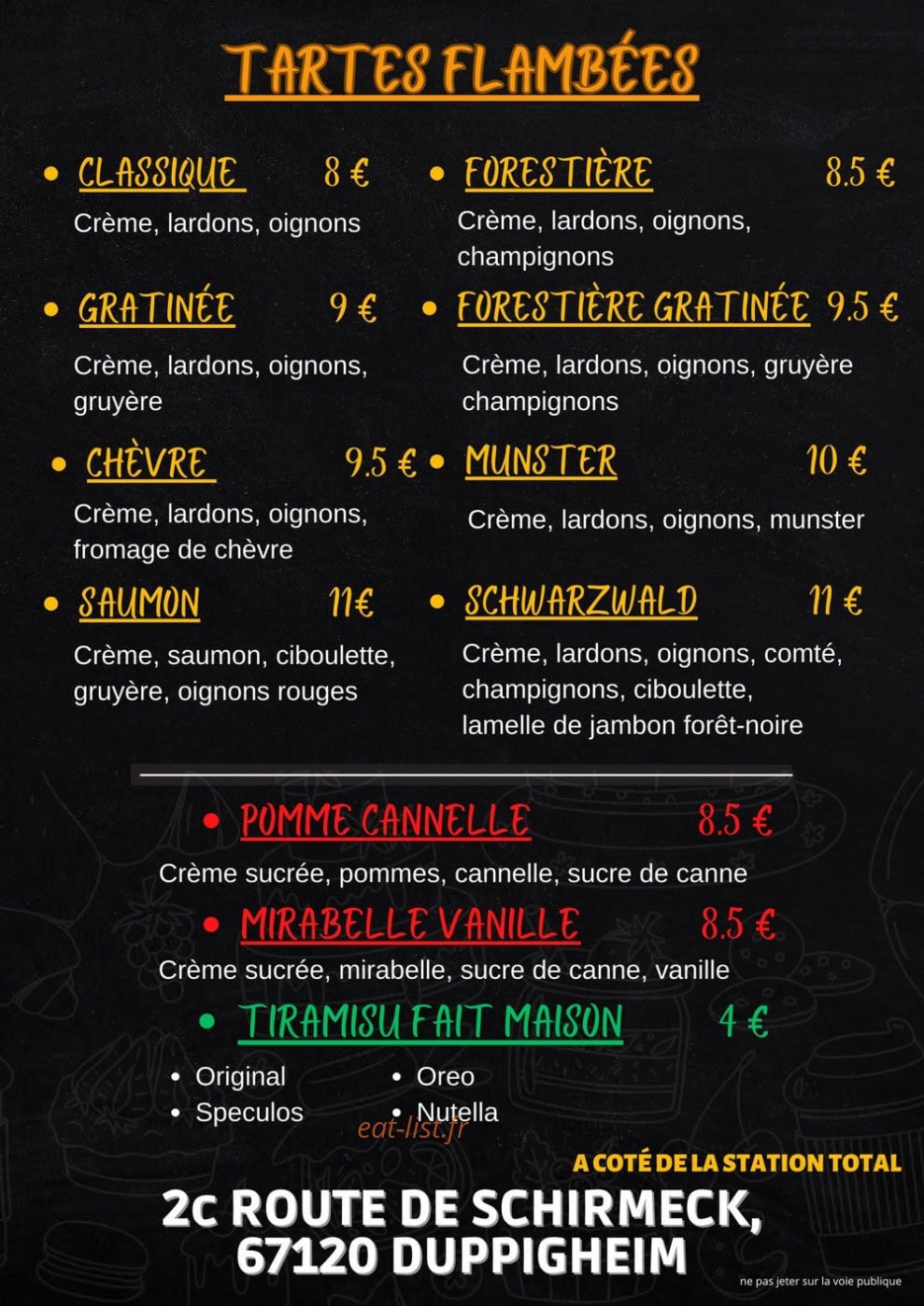 La Bella Flamm’s — carte page 3