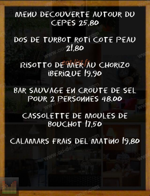 Restaurant La Fontana — carte page 13