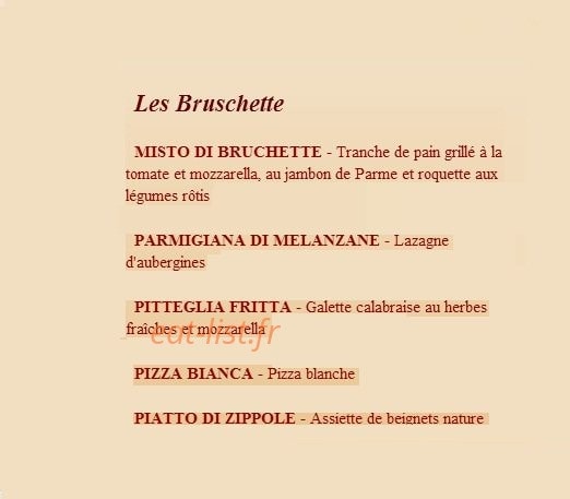 Restaurant La Fontana — carte page 14