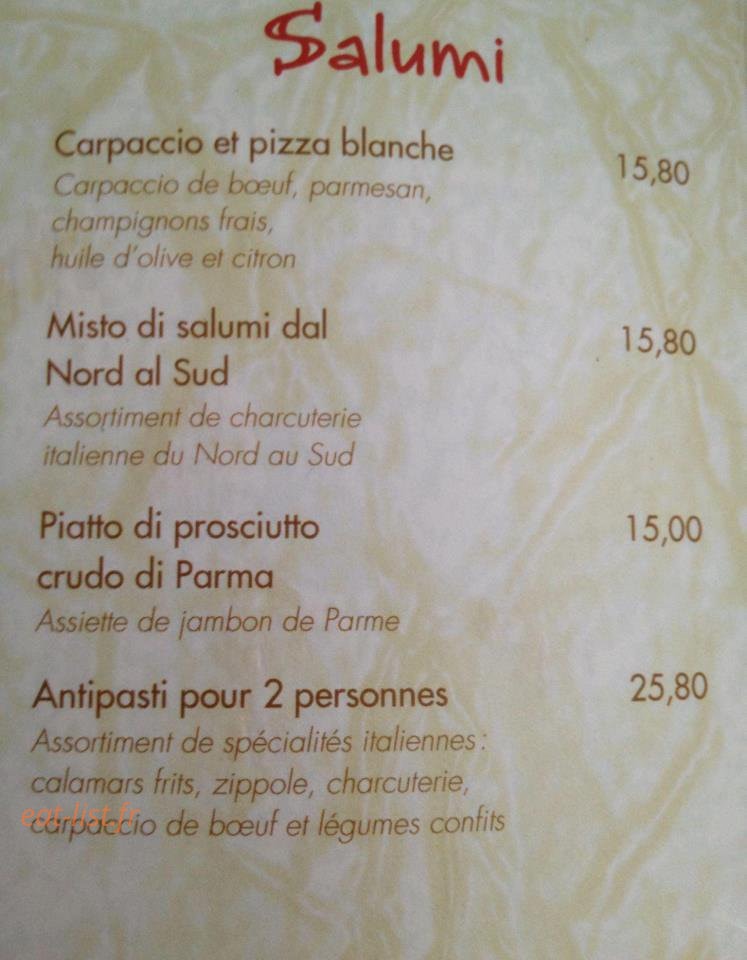 Restaurant La Fontana — carte page 5