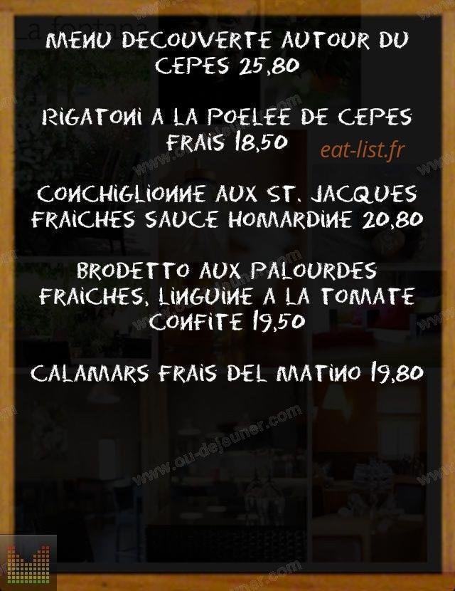 Restaurant La Fontana — carte page 12