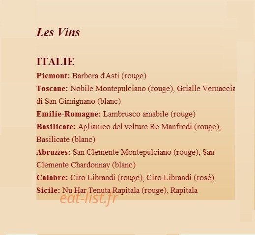 Restaurant La Fontana — carte page 15