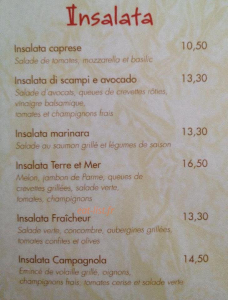 Restaurant La Fontana — carte page 4